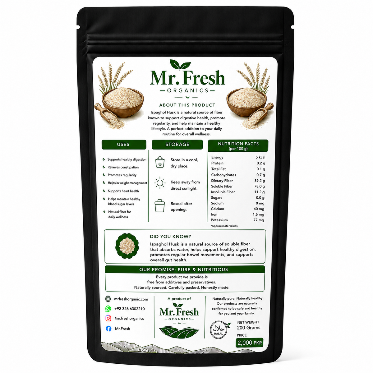 Ispaghol Husk - Psyllium Husk